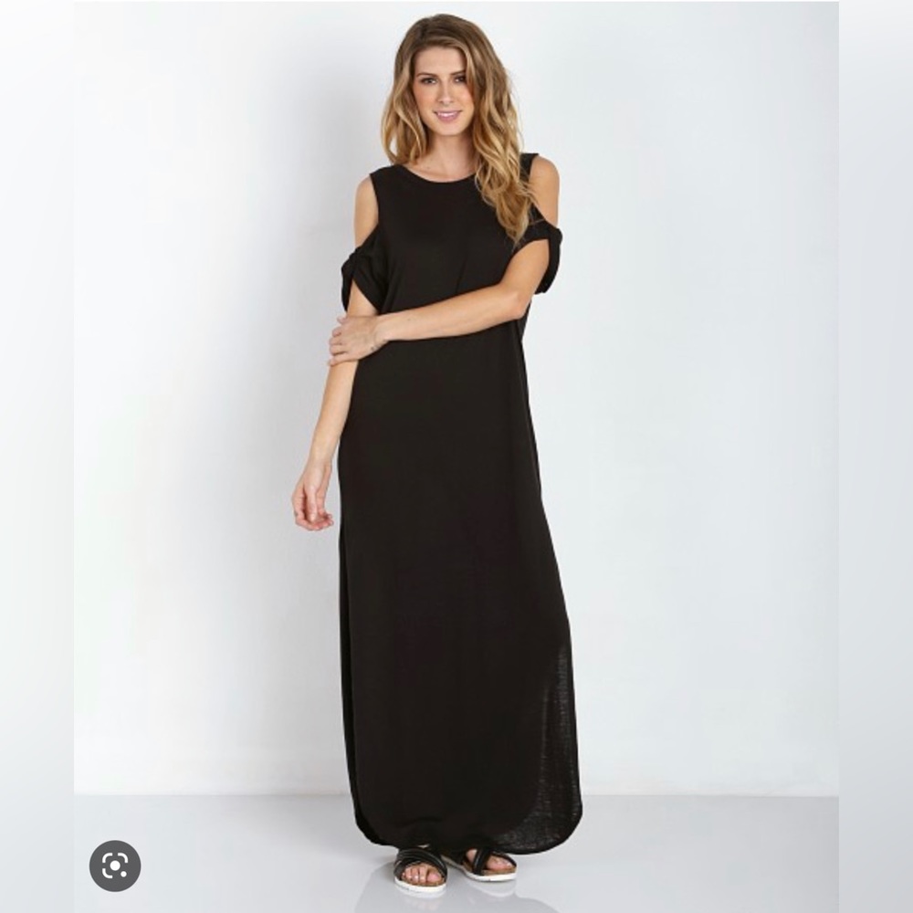 Free People Tri Blend Kick Around Dress Union Black